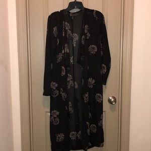 Black shear kimono